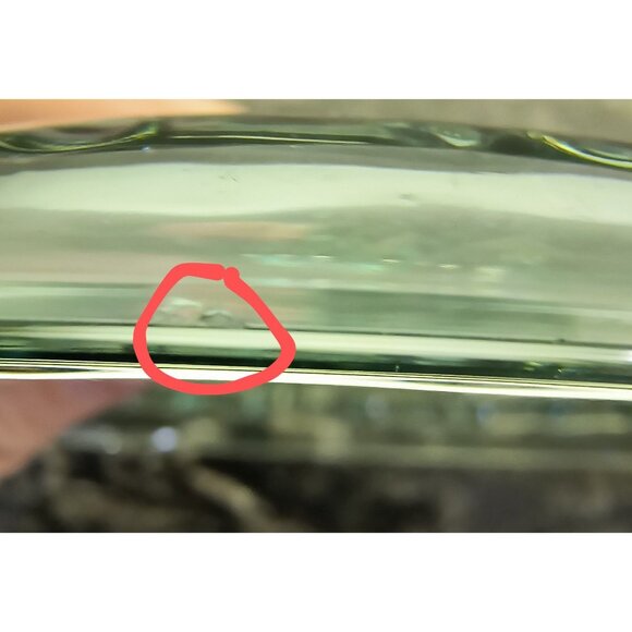 Vintage TurquoGlass Lidded Candy Dish With Decorative Beaded Edge & Knob Handle - Picture 3 of 3